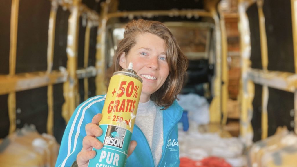 Bison spray foam to insulate a campervan