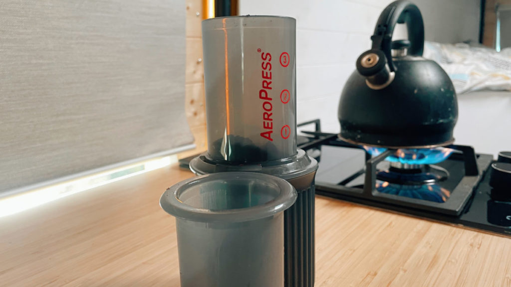 Aeropress Coffee machine is a simple and compact gadget for any campervan Aeropress Coffee machine is a simple and compact gadget for any campervan
