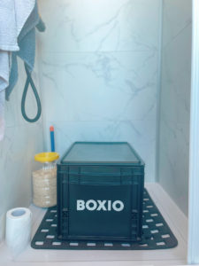 Boxio in shower - boxio droogtoilet