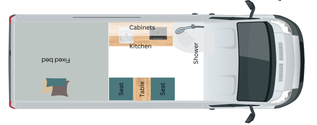 Open Design With Bedroom and Luxurious Shower