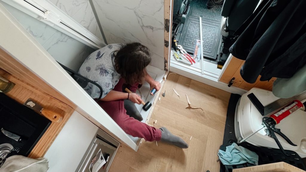 Maintenance of the shower because we had a leak.